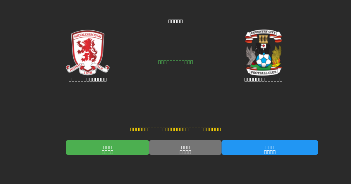 Middlesbrough vs Coventry City - Previsioni di Calcio IA Gratuite con 80%+ di Precisione