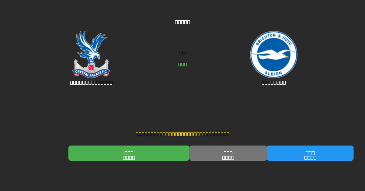 Crystal Palace vs Brighton - Previsioni di Calcio IA Gratuite con 80%+ di Precisione