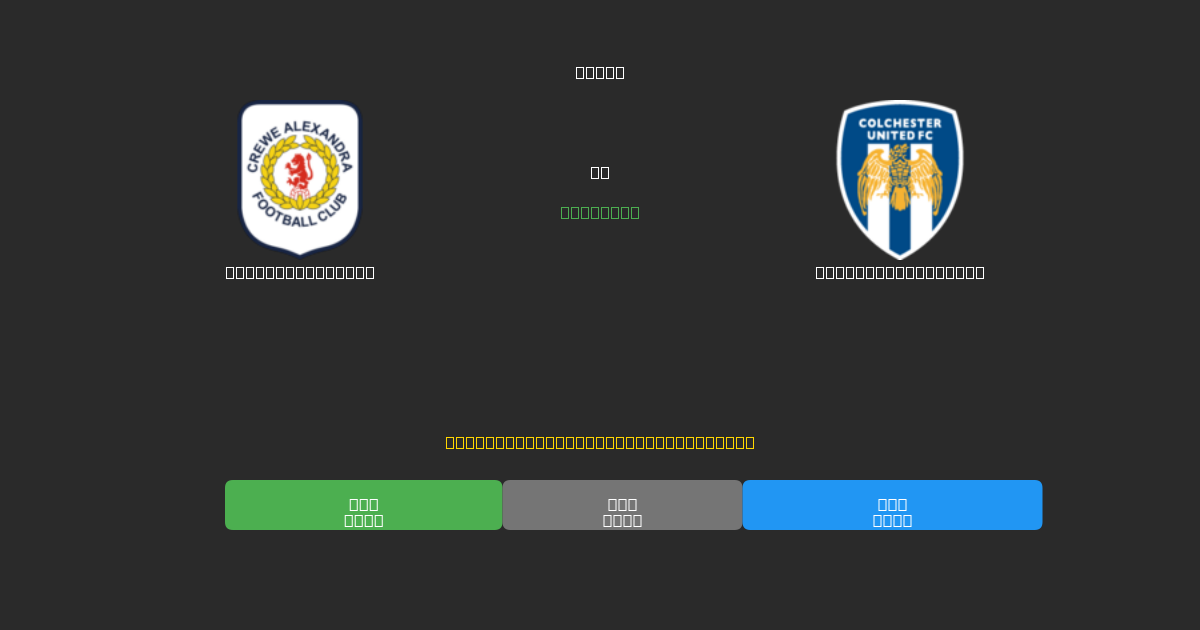 Crewe Alexandra vs Colchester United - Previsioni di Calcio IA Gratuite con 80%+ di Precisione