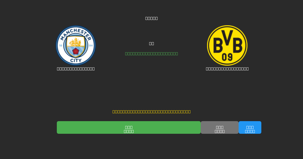 Manchester City vs Borussia Dortmund - Previsioni di Calcio IA Gratuite con 80%+ di Precisione