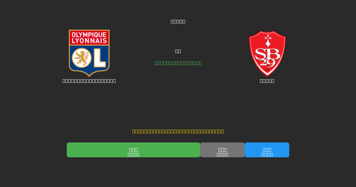 Olympique Lyonnais vs Brest - Previsioni di Calcio IA Gratuite con 80%+ di Precisione