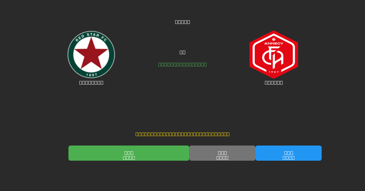 Red Star vs Annecy - Previsioni di Calcio IA Gratuite con 80%+ di Precisione