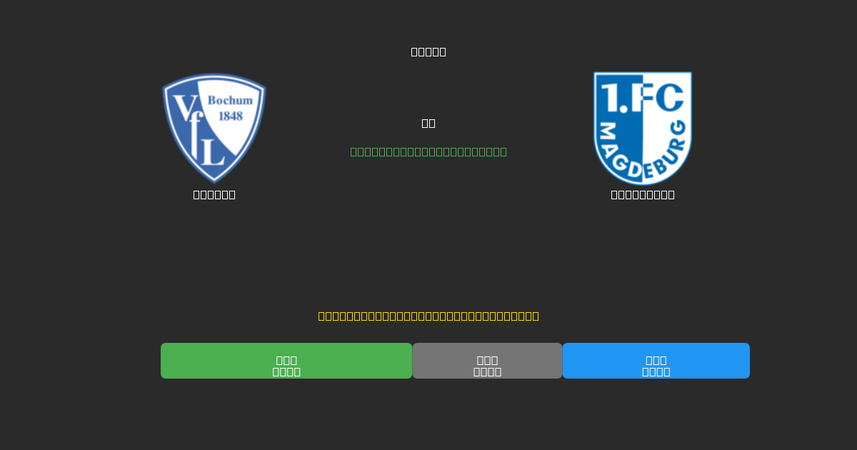 Bochum vs Magdeburg - Previsioni di Calcio IA Gratuite con 80%+ di Precisione