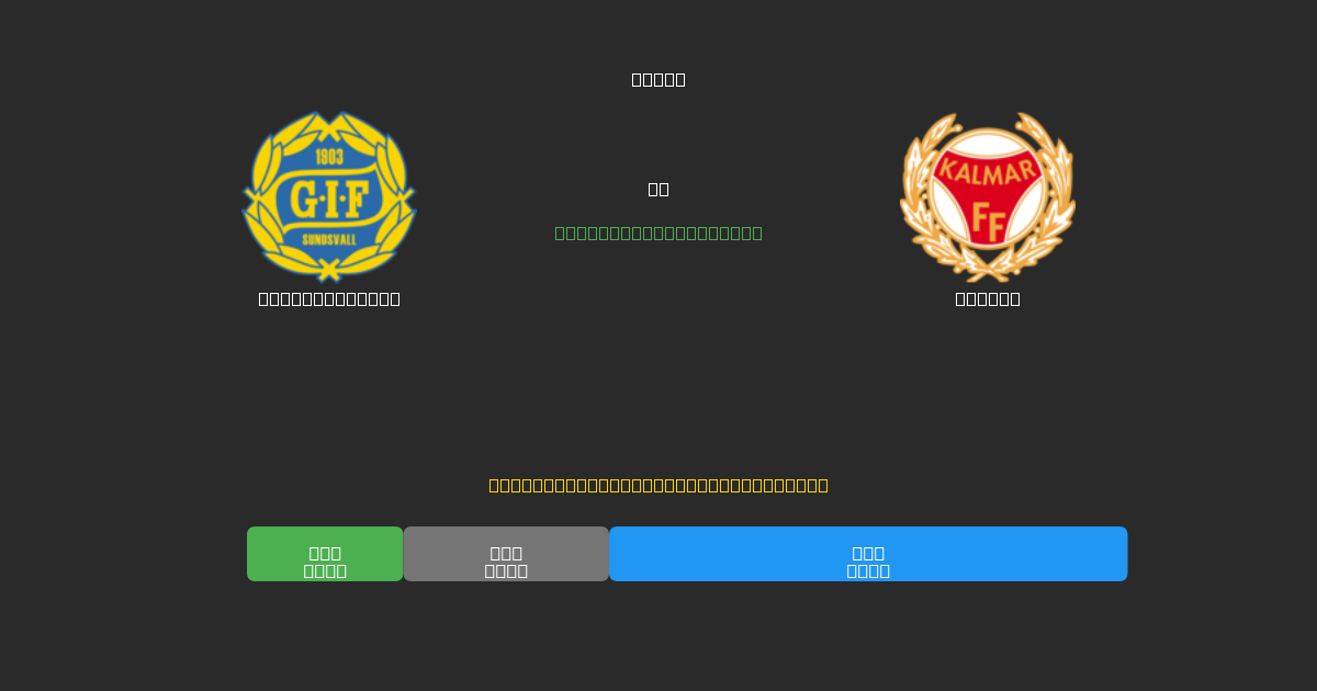 GIF Sundsvall vs Kalmar - Previsioni di Calcio IA Gratuite con 80%+ di Precisione