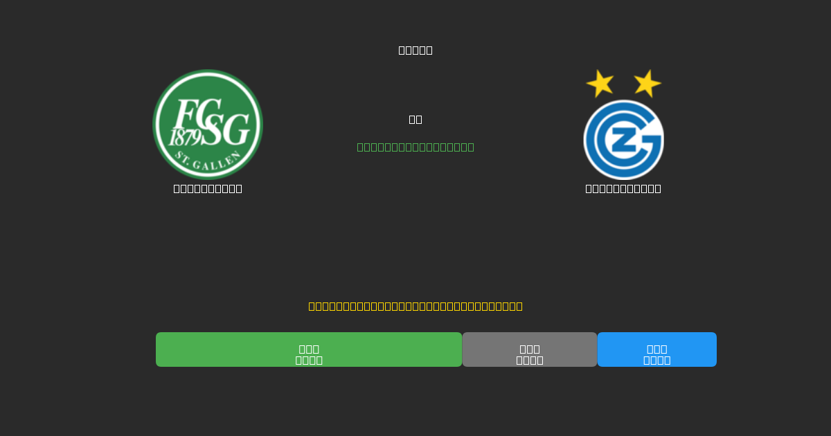 St. Gallen vs Grasshopper - Previsioni di Calcio IA Gratuite con 80%+ di Precisione