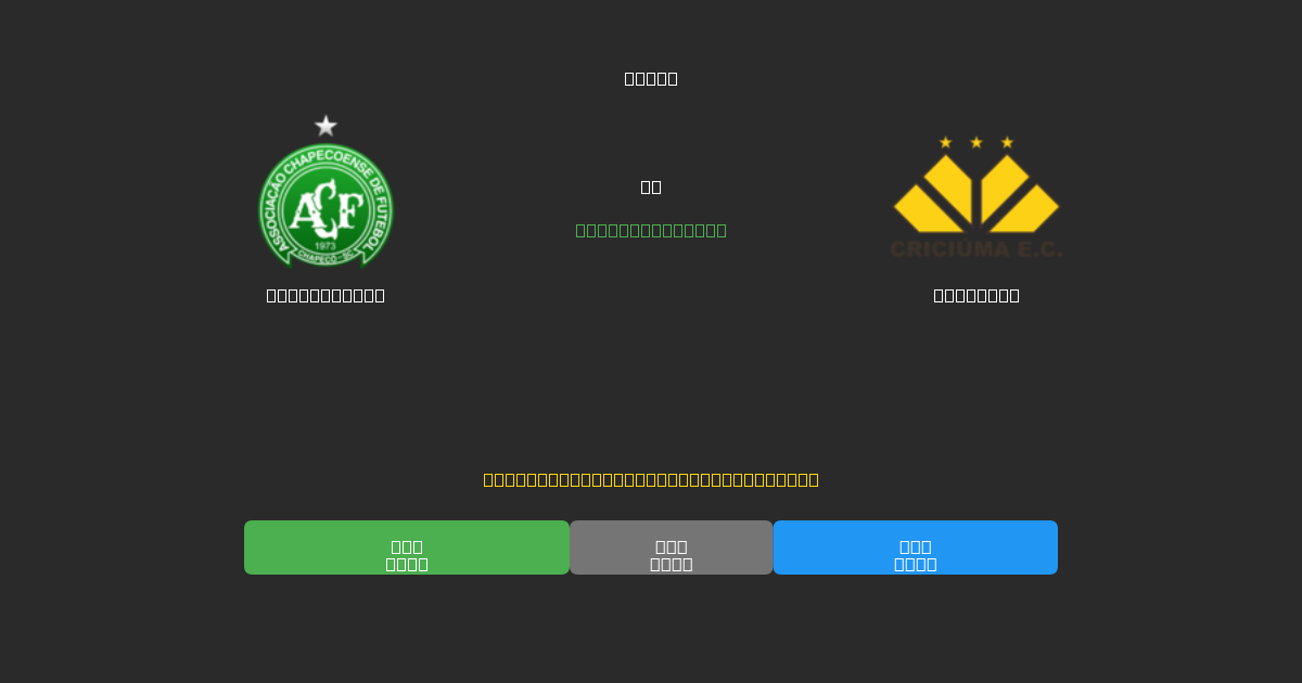 Chapecoense vs Criciúma - 무료 AI 예측, 베팅 팁 및 배당률