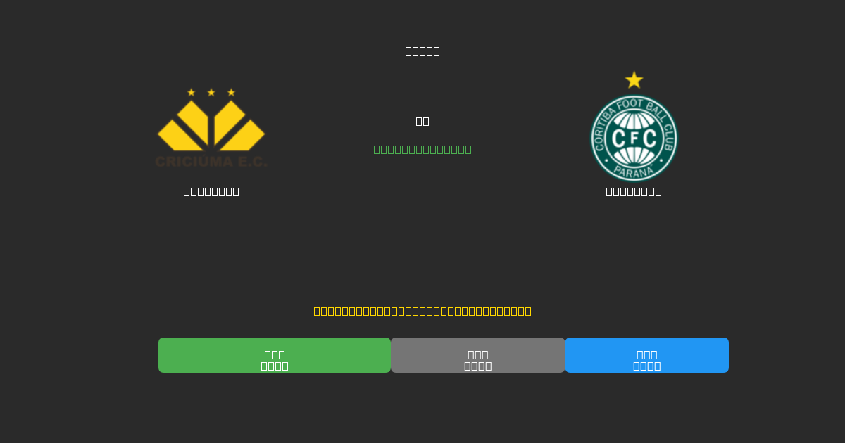 Criciúma vs Coritiba - 무료 AI 예측, 베팅 팁 및 배당률