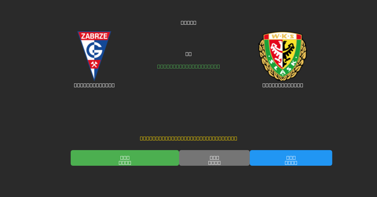 Górnik Zabrze vs Śląsk Wrocław - 무료 AI 예측, 베팅 팁 및 배당률
