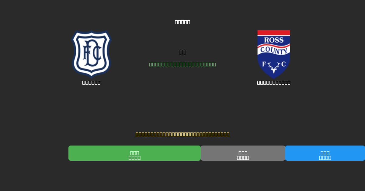 Dundee vs Ross County - 무료 AI 예측, 베팅 팁 및 배당률