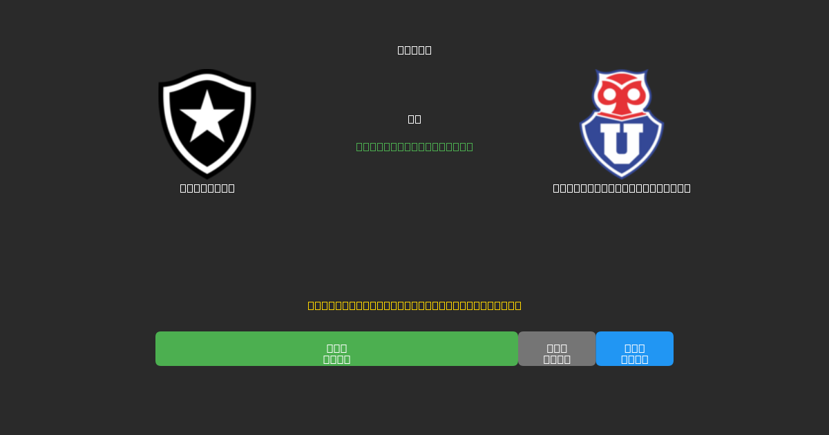 Botafogo vs Universidad de Chile - 무료 AI 예측, 베팅 팁 및 배당률