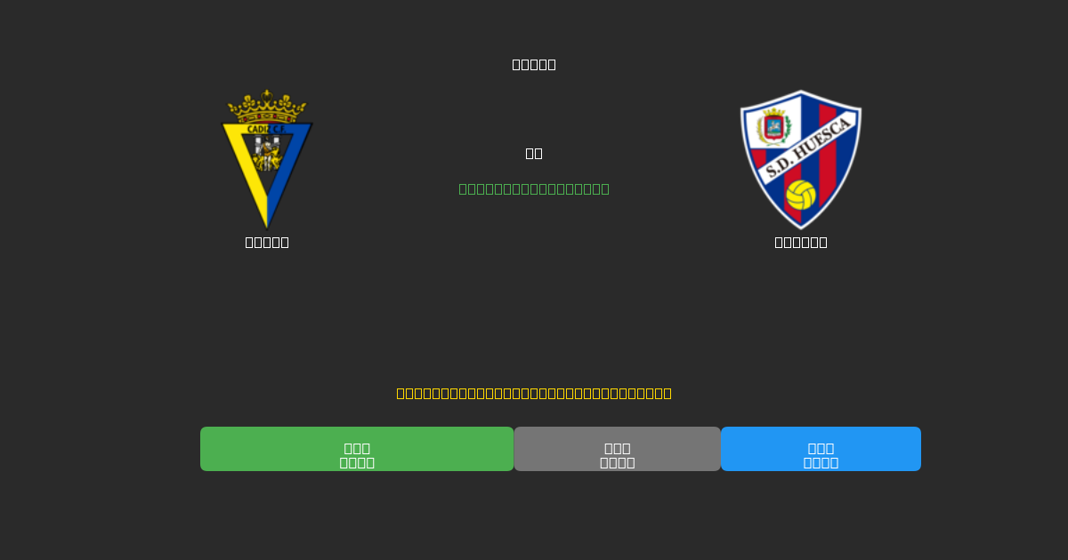 Cádiz vs Huesca - 무료 AI 예측, 베팅 팁 및 배당률