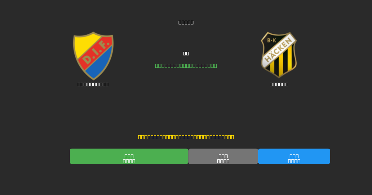 Djurgården vs Häcken - 무료 AI 예측, 베팅 팁 및 배당률