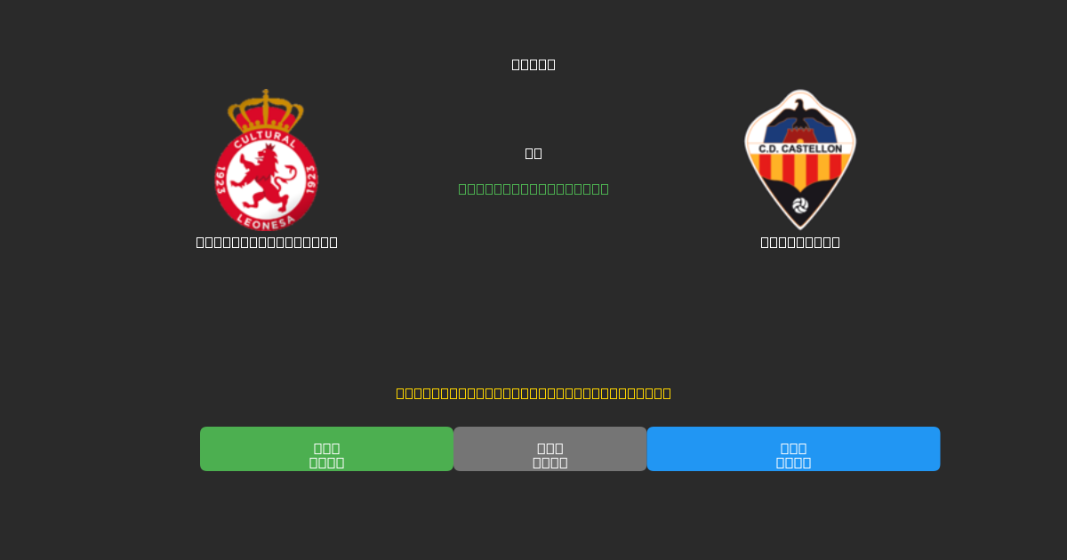 Cultural Leonesa pret Castellón - Bezmaksas AI Futbola Prognozes ar 80%+ Precizitāti