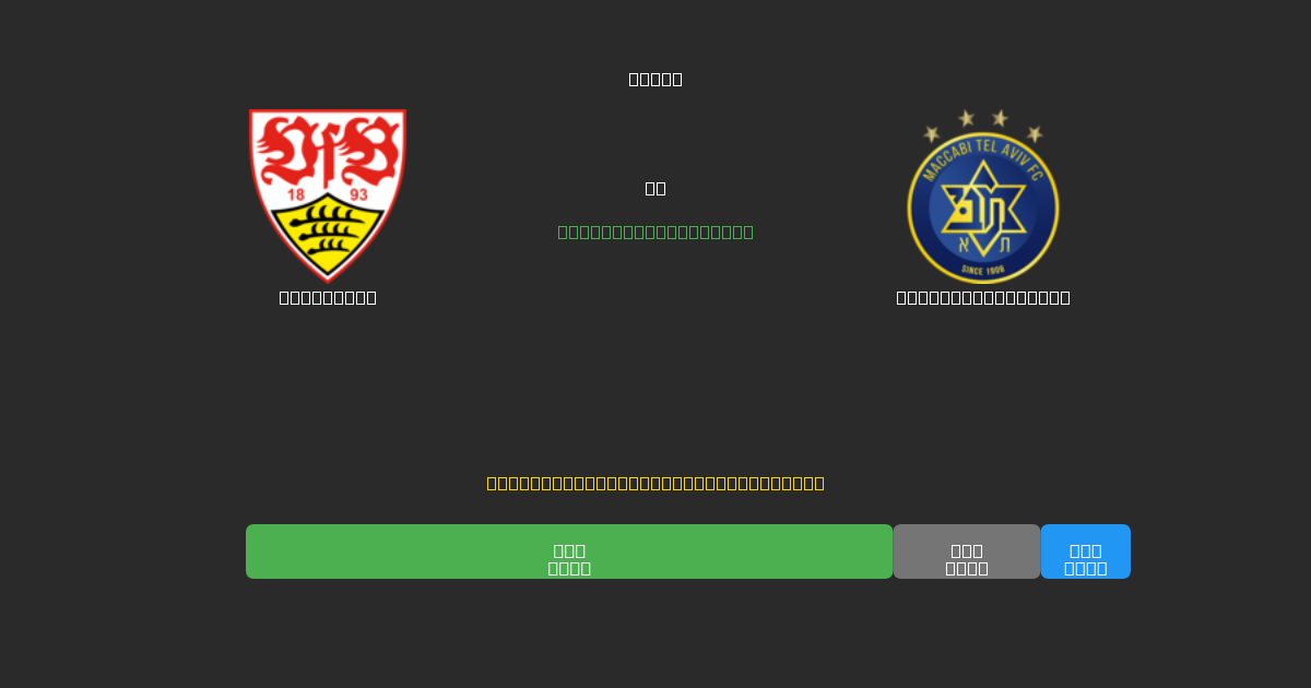 Stuttgart mot Maccabi Tel Aviv - Gratis AI Fotballspådommer med 80%+ Nøyaktighet