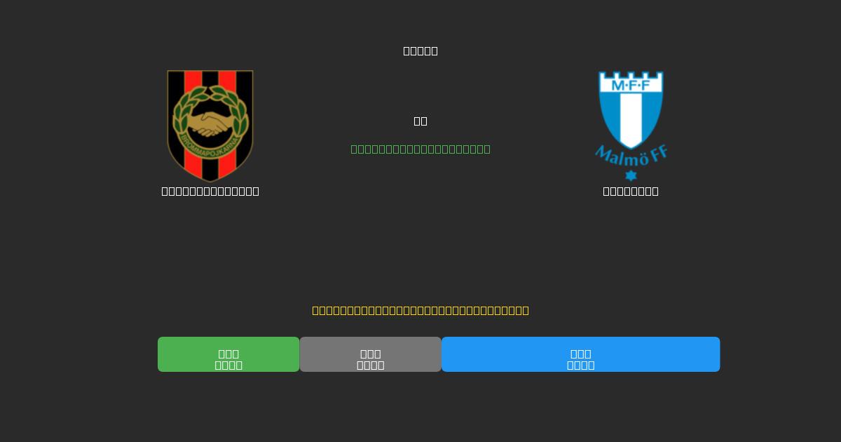 Brommapojkarna mot Malmö FF - Gratis AI-spådommer, betting-tips og odds