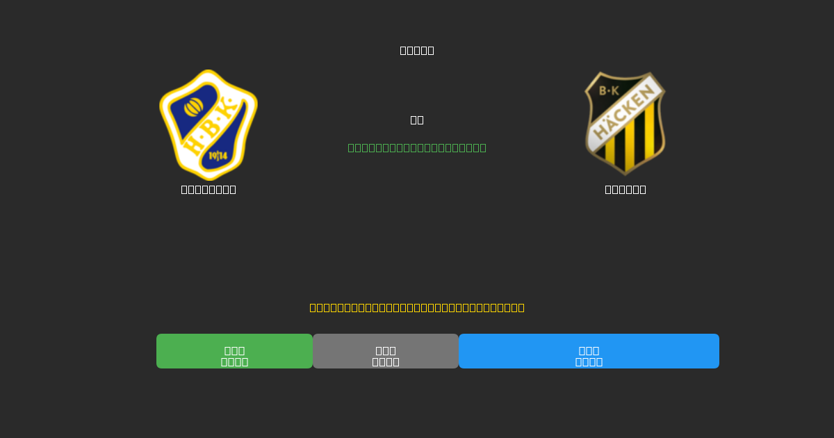Halmstad mot Häcken - Gratis AI-spådommer, betting-tips og odds