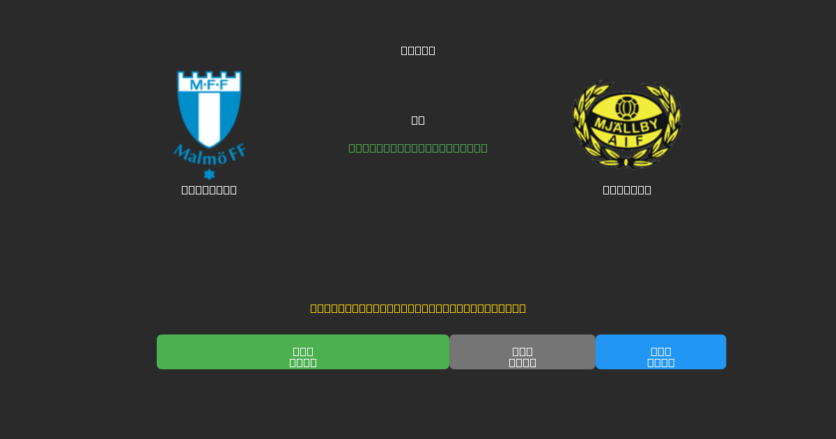 Malmö FF mot Mjällby - Gratis AI-spådommer, betting-tips og odds