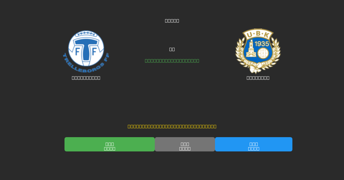 Trelleborg mot Utsikten - Gratis AI-spådommer, betting-tips og odds