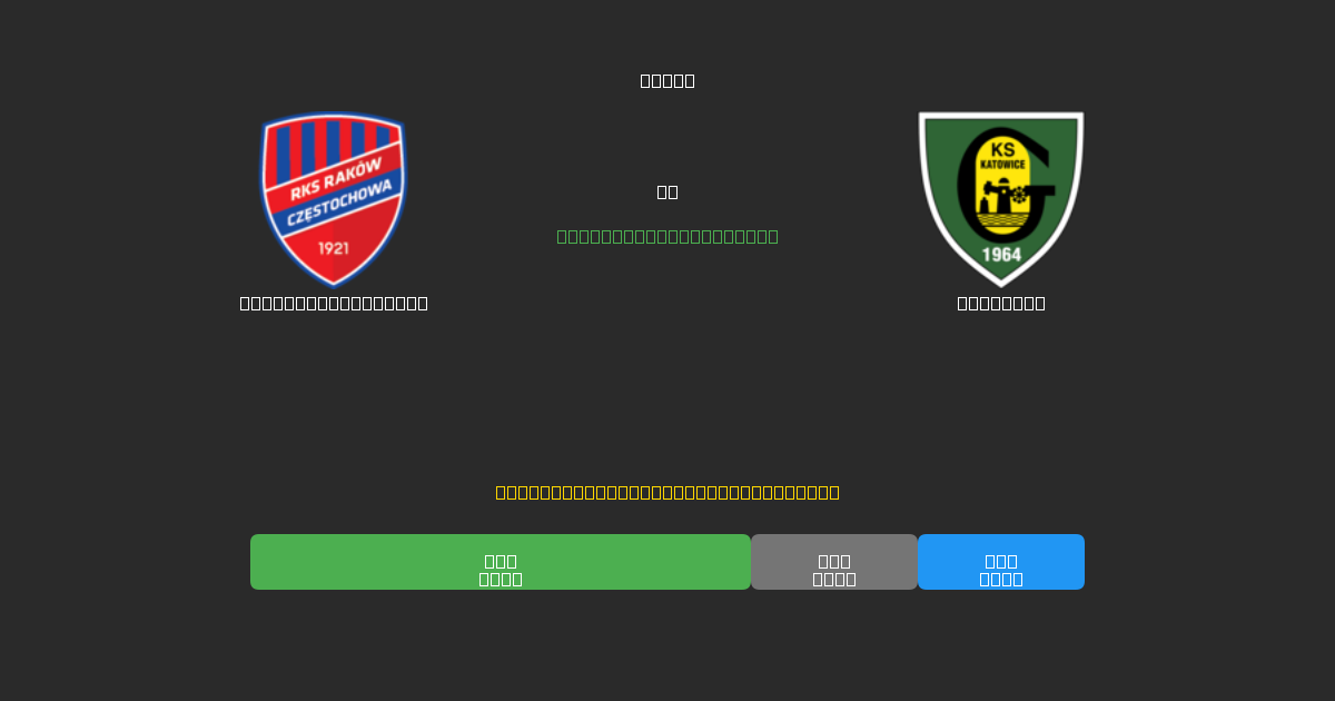Raków Częstochowa tegen Katowice - Gratis AI Voetbal Voorspellingen met 80%+ Nauwkeurigheid