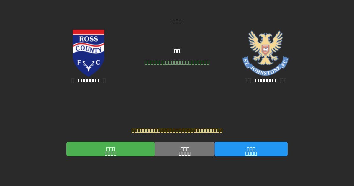 Ross County vs St. Johnstone - Darmowe prognozy AI, wskazówki bukmacherskie i kursy