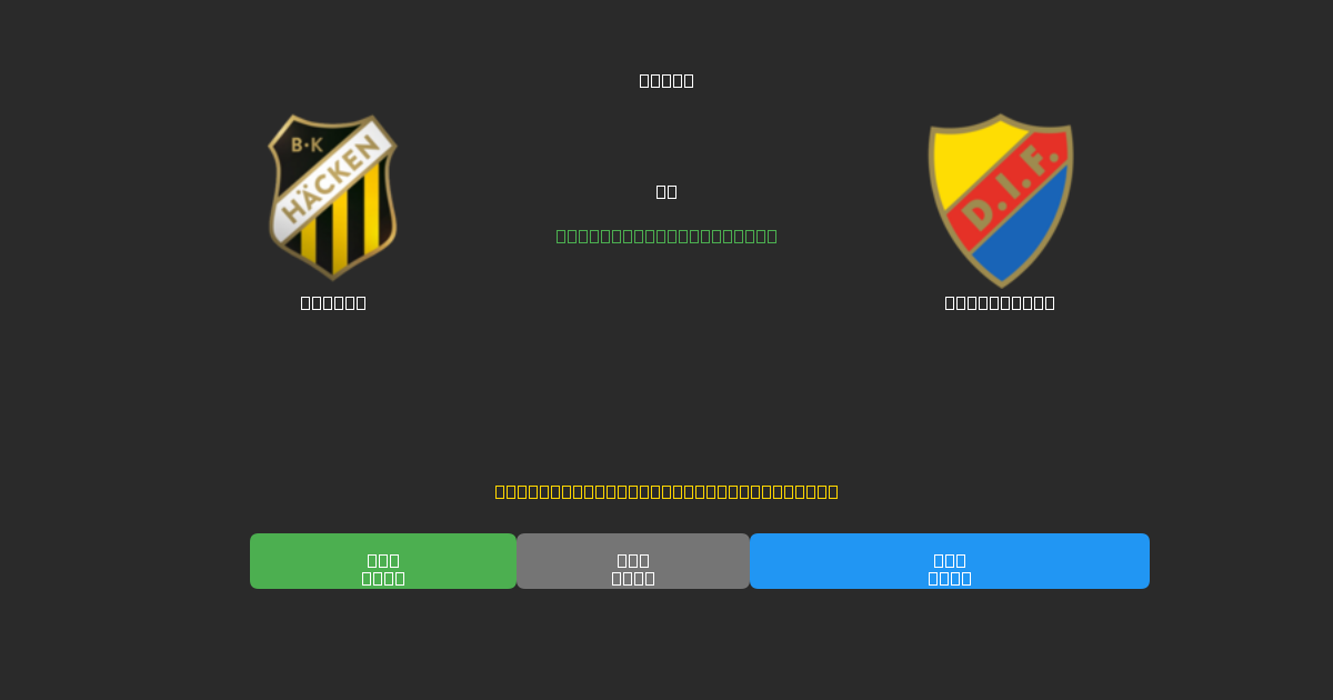Häcken vs Djurgården - Darmowe prognozy AI, wskazówki bukmacherskie i kursy