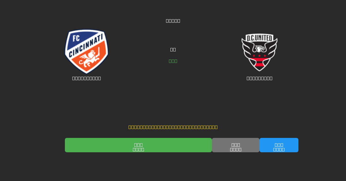 Cincinnati vs DC United - Darmowe prognozy AI, wskazówki bukmacherskie i kursy