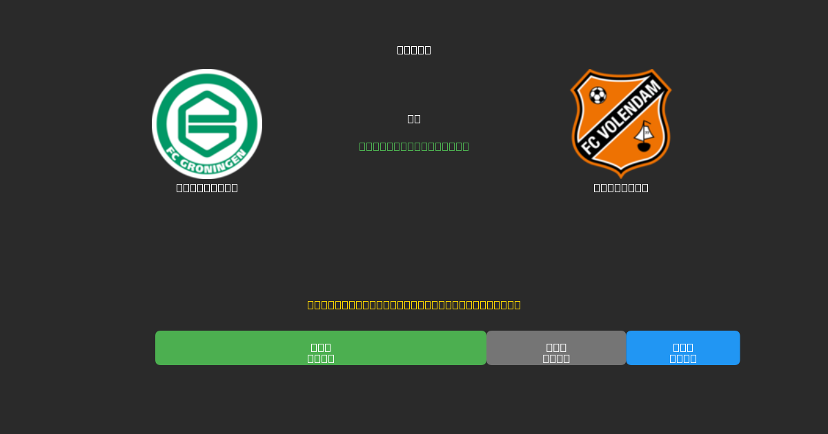 Groningen vs Volendam - Previsões Gratuitas de Futebol AI com 80%+ de Precisão