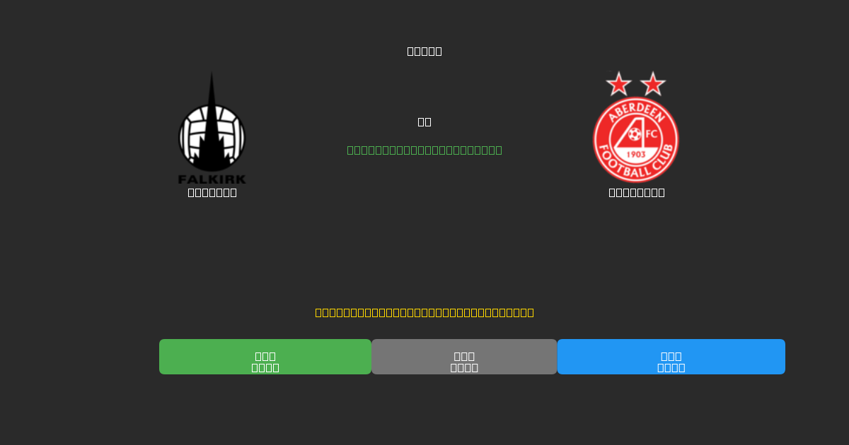 Falkirk vs Aberdeen - Previsões de Futebol IA Gratuitas com 80%+ de Precisão
