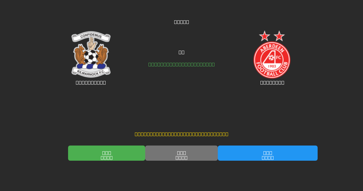 Kilmarnock vs Aberdeen - Previsões de Futebol IA Gratuitas com 80%+ de Precisão