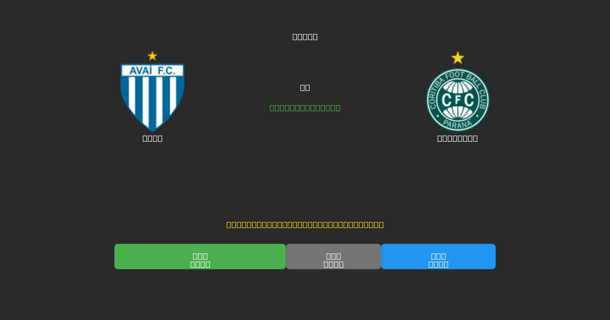 Avaí против Coritiba - Бесплатные ИИ Футбольные Прогнозы с 80%+ Точностью