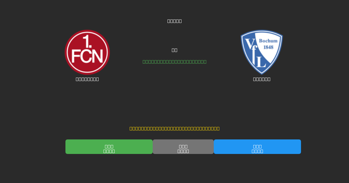 Nürnberg против Bochum - Бесплатные ИИ Футбольные Прогнозы с 80%+ Точностью