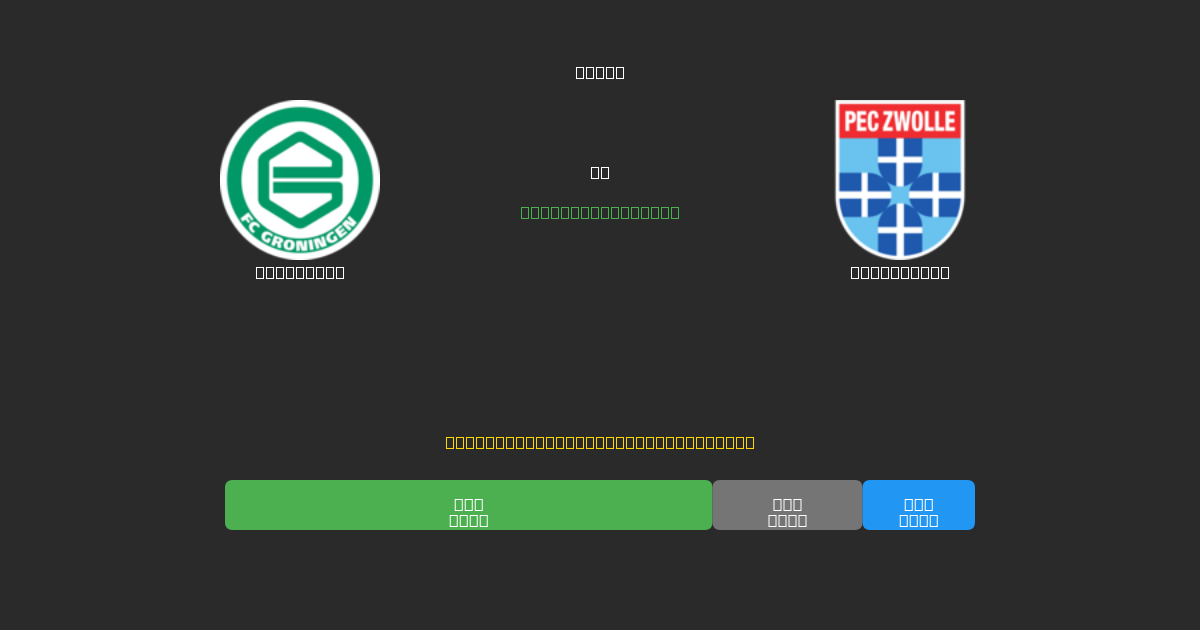 Groningen против PEC Zwolle - Бесплатные ИИ Футбольные Прогнозы с 80%+ Точностью