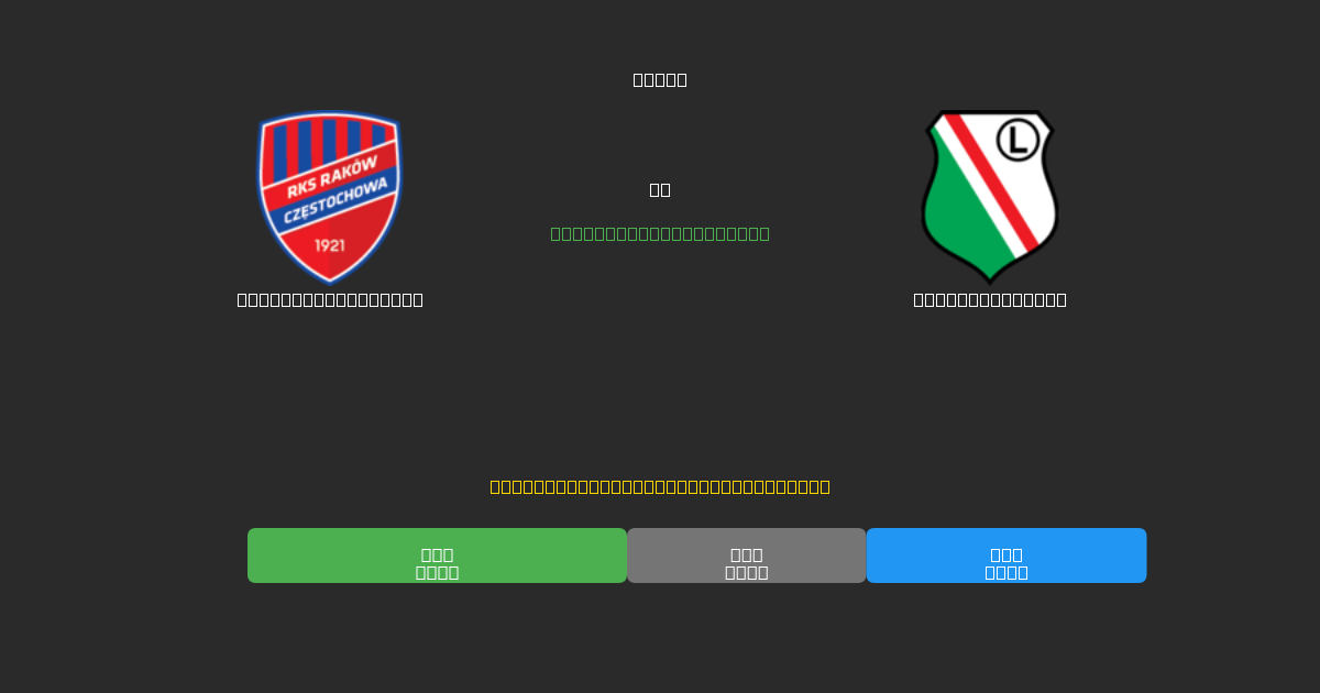 Raków Częstochowa против Legia Warszawa - Бесплатные ИИ Футбольные Прогнозы с 80%+ Точностью