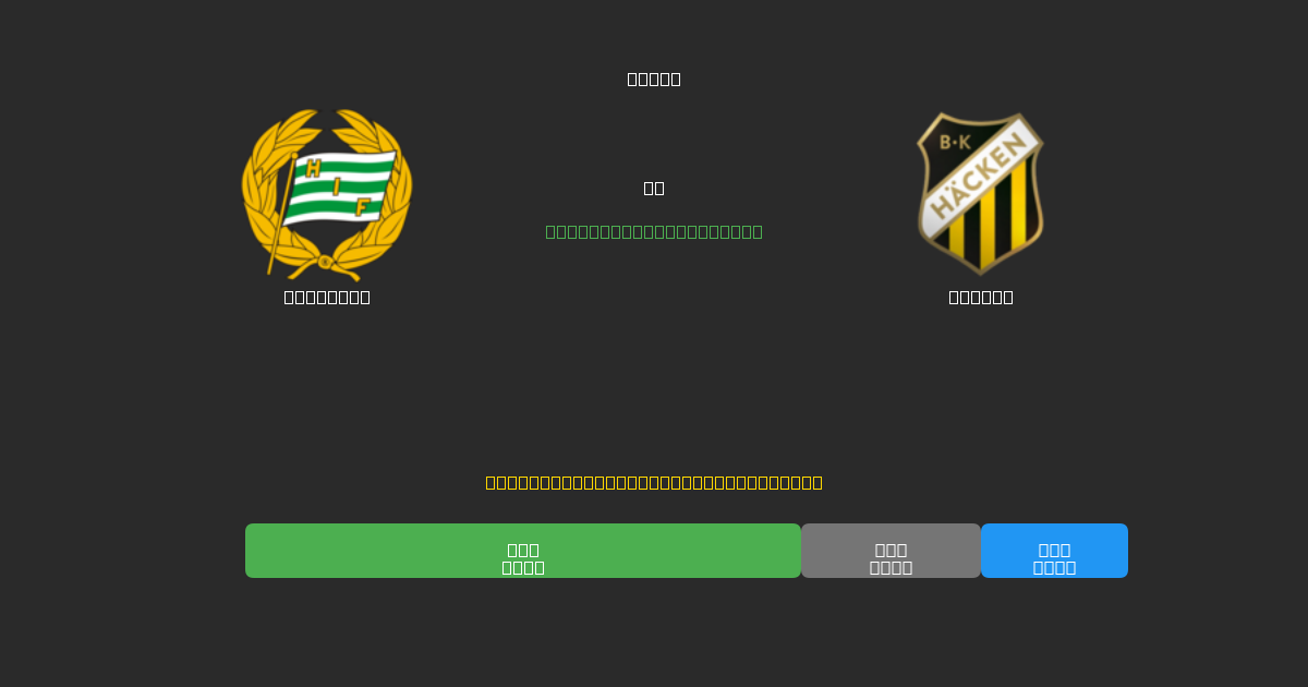Hammarby против Häcken - Бесплатные ИИ Футбольные Прогнозы с 80%+ Точностью