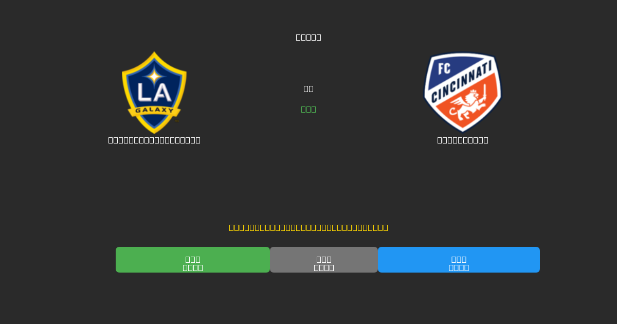 Los Angeles Galaxy против Cincinnati - Бесплатные ИИ Футбольные Прогнозы с 80%+ Точностью