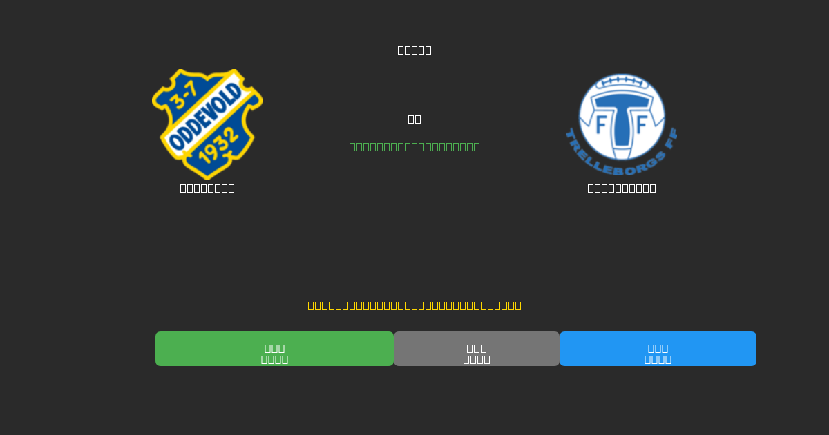 Oddevold vs Trelleborg - Bezplatné AI Predpovede, Tipy na Stávkovanie a Kurzy