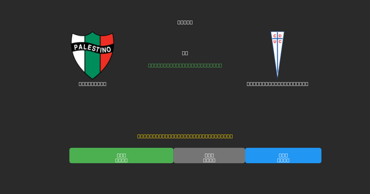 Palestino mot Universidad Católica - Gratis AI-prognoser, Speltips och Odds