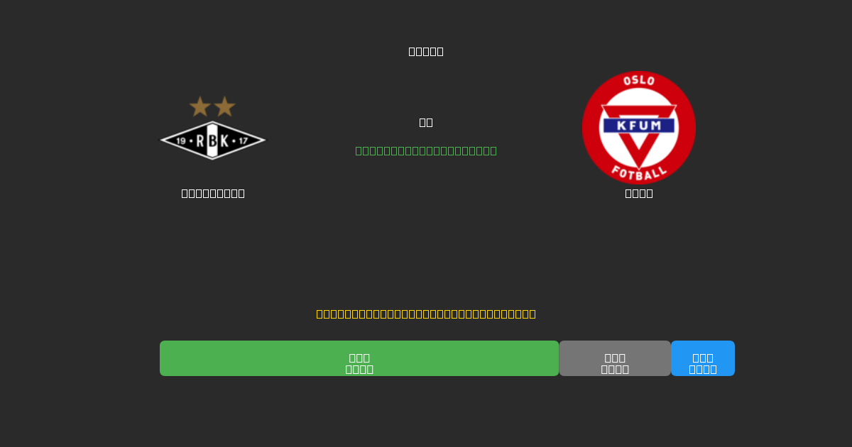 Rosenborg mot KFUM - Gratis AI-prognoser, Speltips och Odds