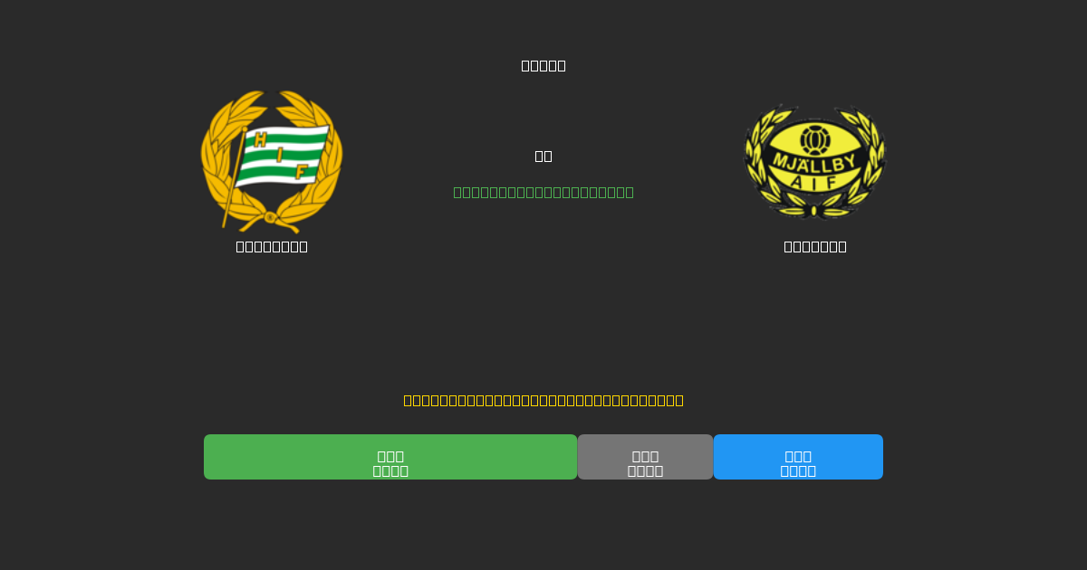 Hammarby mot Mjällby - Gratis AI-prognoser, Speltips och Odds