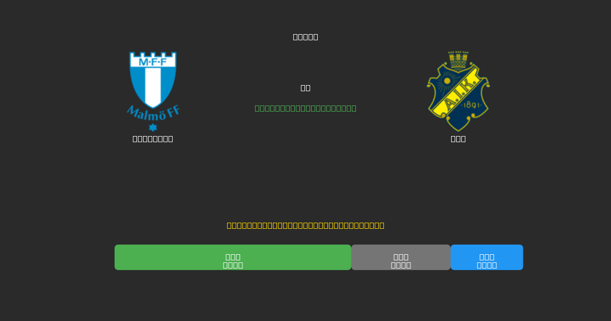 Malmö FF mot AIK - Gratis AI-prognoser, Speltips och Odds