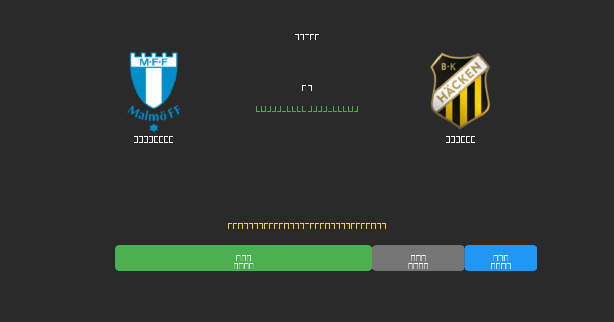 Malmö FF mot Häcken - Gratis AI-prognoser, Speltips och Odds