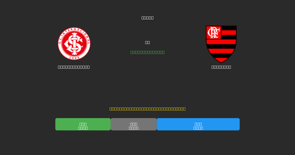 Internacional vs Flamengo - Dự Đoán Bóng Đá AI Miễn Phí với Độ Chính Xác 80%+