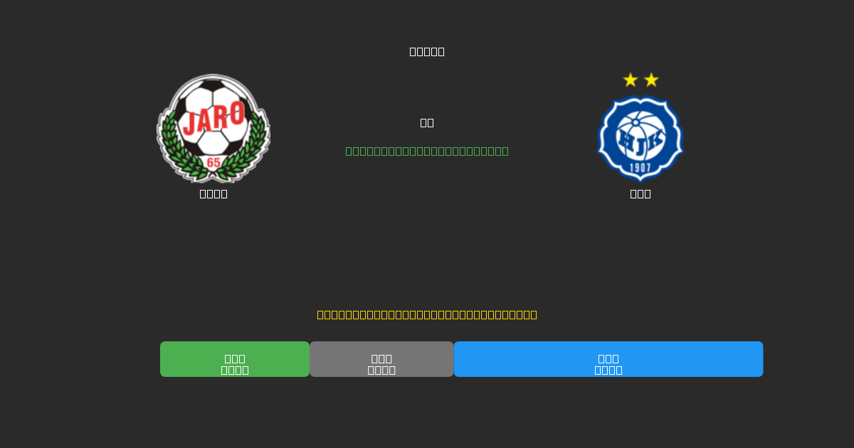 Jaro vs HJK - Dự Đoán Bóng Đá AI Miễn Phí với Độ Chính Xác 80%+
