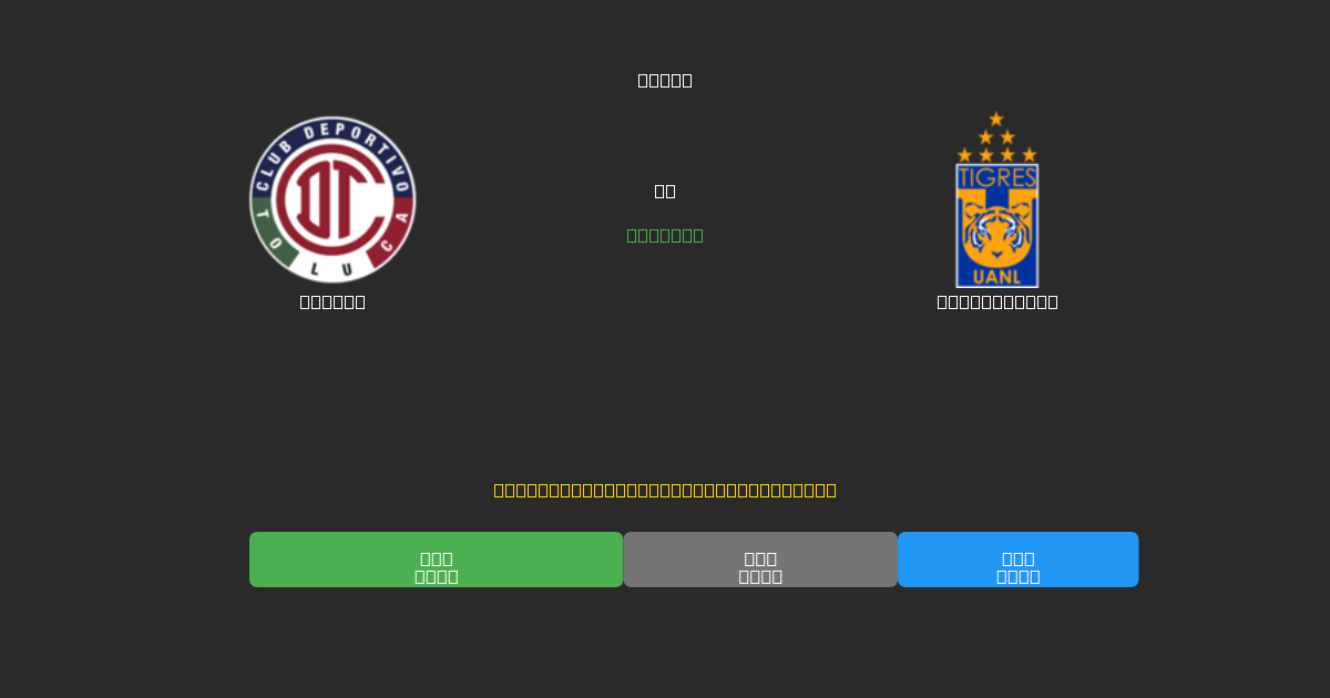 Toluca vs Tigres UANL - Dự Đoán AI, Mẹo Cá Cược và Tỷ Lệ Miễn Phí