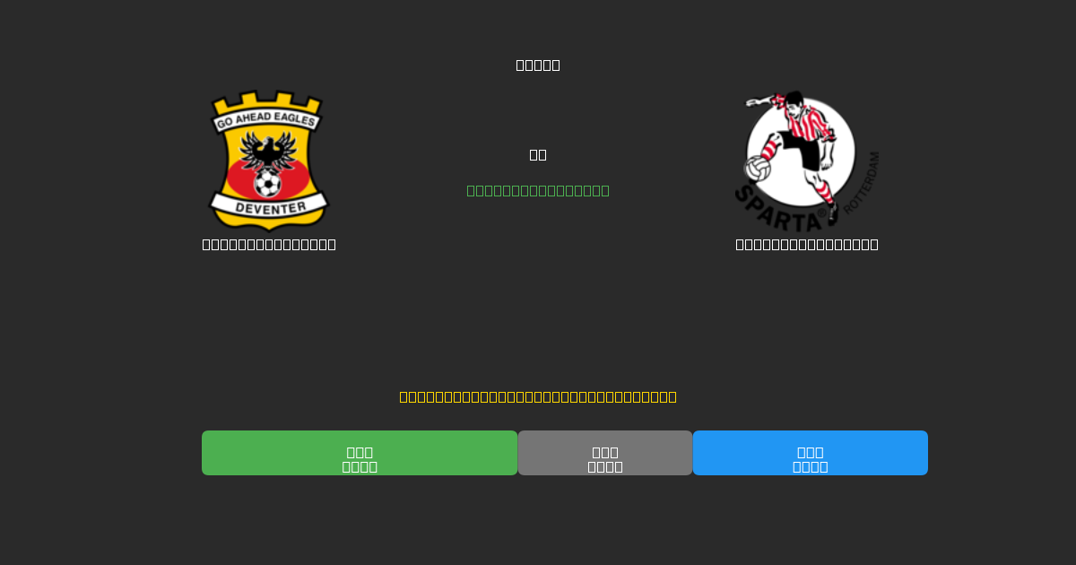 Go Ahead Eagles vs Sparta Rotterdam - Dự Đoán Bóng Đá AI Miễn Phí với Độ Chính Xác 80%+