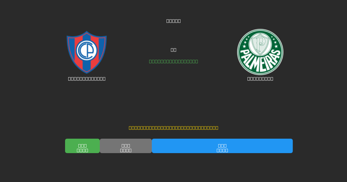 Cerro Porteño vs Palmeiras - Dự Đoán AI, Mẹo Cá Cược và Tỷ Lệ Miễn Phí