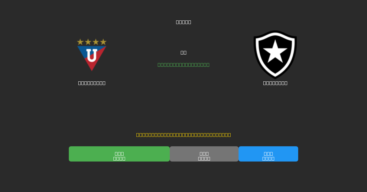 LDU Quito vs Botafogo - Dự Đoán Bóng Đá AI Miễn Phí với Độ Chính Xác 80%+