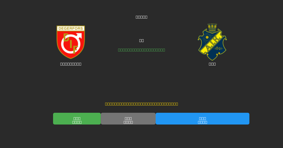 Degerfors vs AIK - Dự Đoán Bóng Đá AI Miễn Phí với Độ Chính Xác 80%+