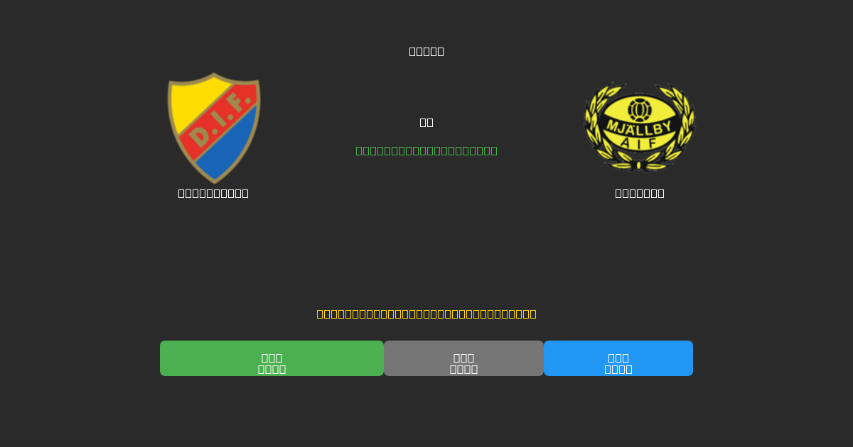 Djurgården vs Mjällby - Dự Đoán AI, Mẹo Cá Cược và Tỷ Lệ Miễn Phí