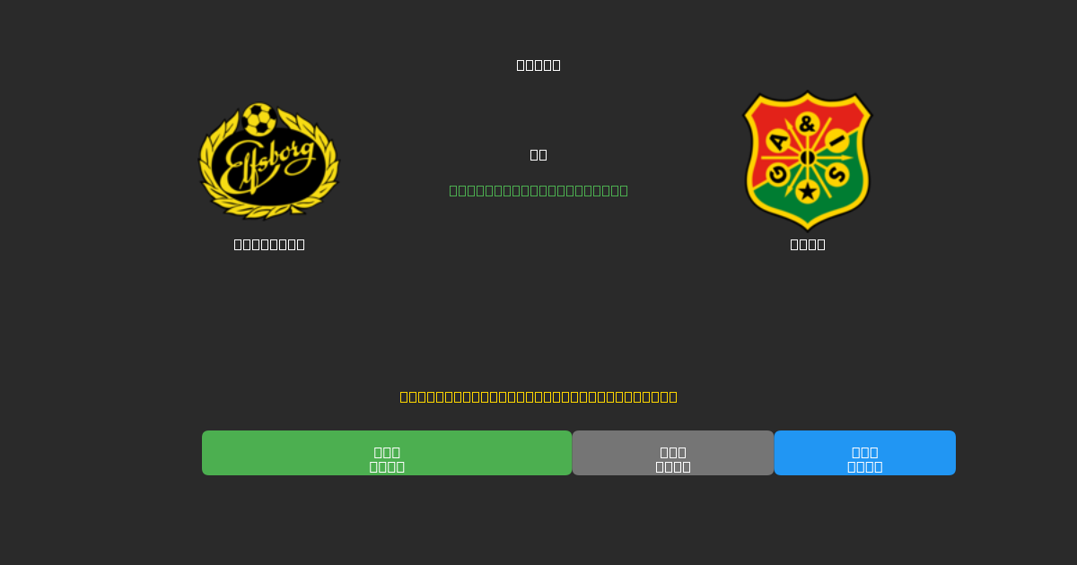 Elfsborg vs GAIS - Dự Đoán AI, Mẹo Cá Cược và Tỷ Lệ Miễn Phí